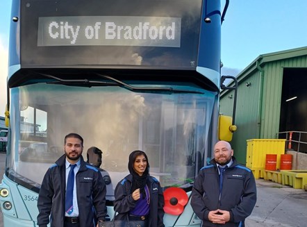 Bradford bus with poppy and drivers2