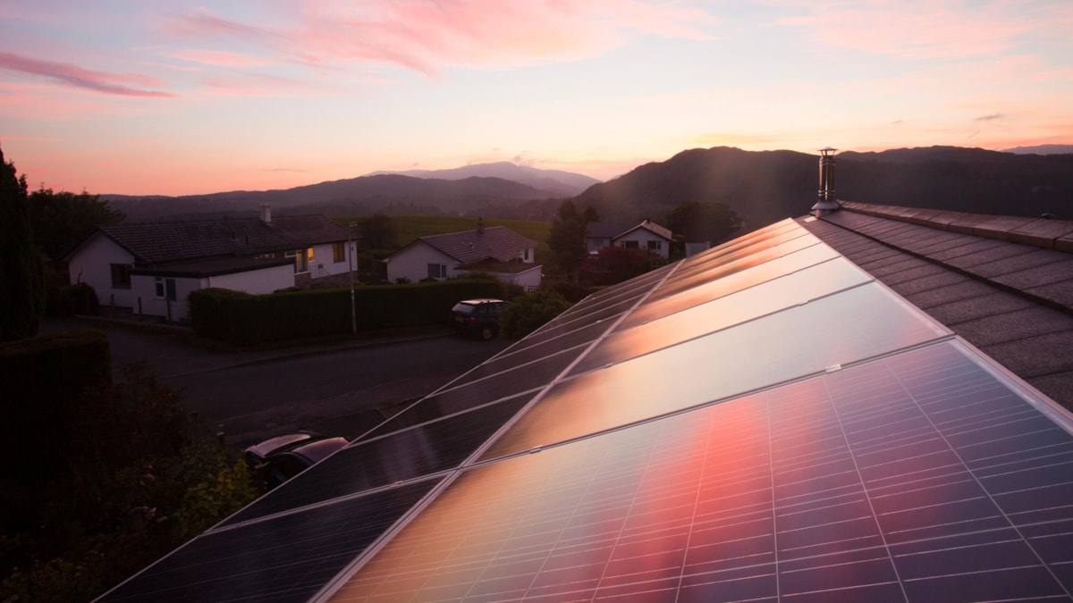 Solar Panels on a Roof