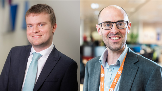 Looking to the future: Network Rail and Arriva Rail London team up for innovative job swap initiative: (L-R) Gunnar Lindahl and Matt Pocock