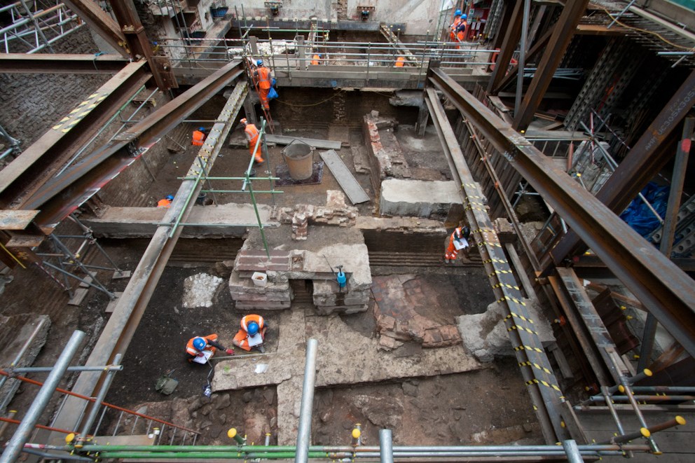 Roman Ruins - Borough Viaduct: The ruins, which are believed to be one of the biggest Roman find in London on the south side of the River Thames, have been uncovered during work for the Thameslink programme on the corner of London Bridge Street and Borough High Street.