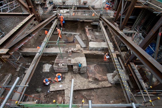 Roman Ruins - Borough Viaduct: The ruins, which are believed to be one of the biggest Roman find in London on the south side of the River Thames, have been uncovered during work for the Thameslink programme on the corner of London Bridge Street and Borough High Street.