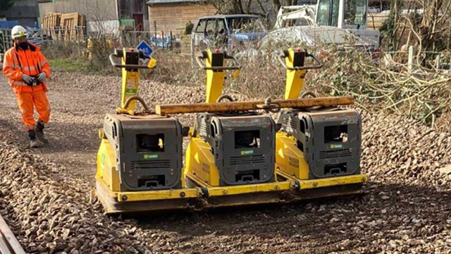 One month to go: Reliability improvements set to begin this October on the railway between Yeovil Pen Mill and Weymouth: Compactors-at-Thornford-station-900x600-c