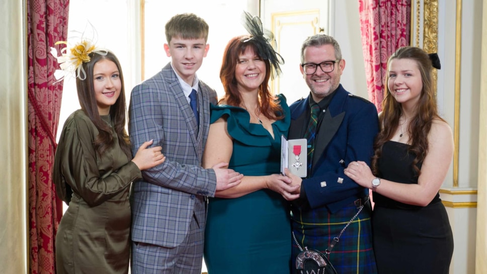 Chris Smith and family MBE