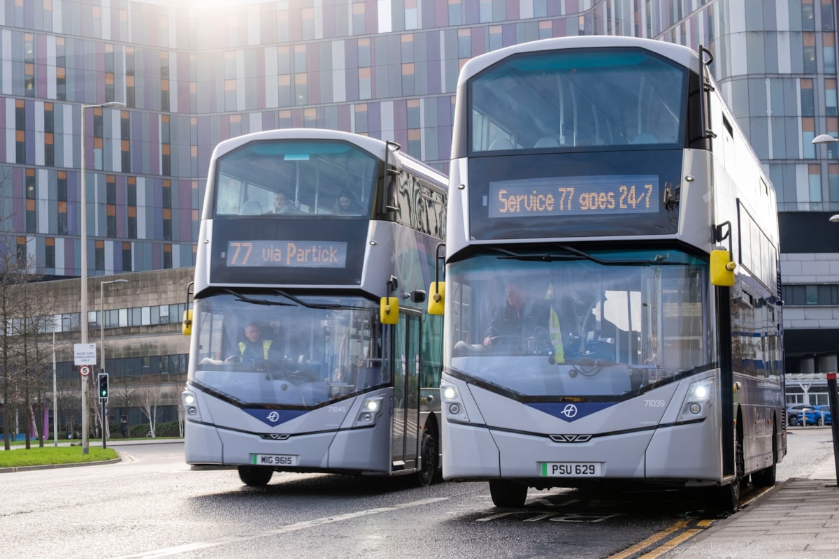 First Bus Scotland 77 service 24-hr launch 6