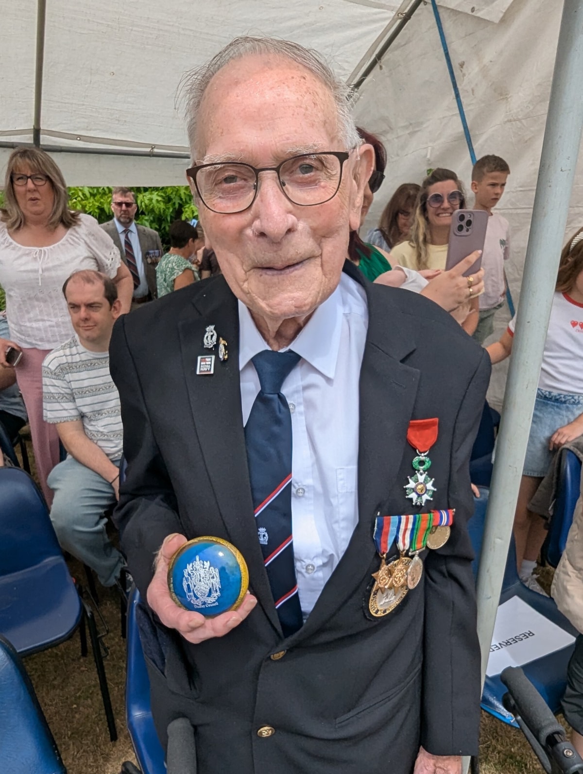 100 year-old veteran Joe Bullock at Dudley's Armed Forces Day celebration