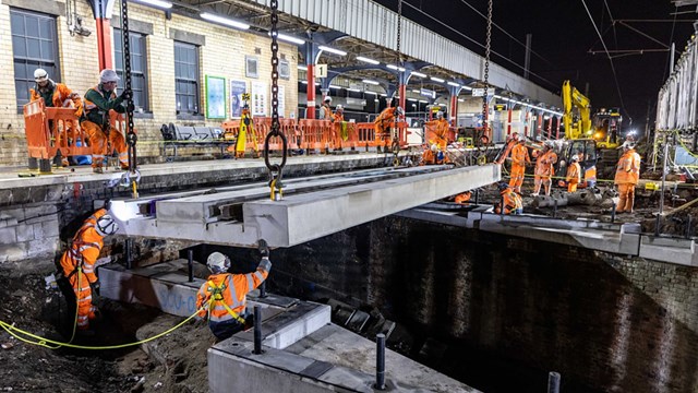 Bridge decks replaced at Warrington Bank Quay station