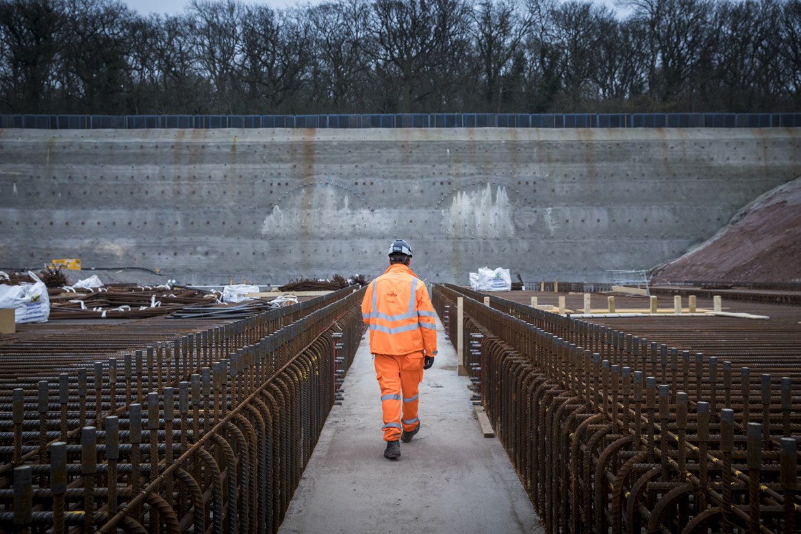 HS2 offers more jobs for young people in the West Midlands: Long Itchington Wood tunnel portal face