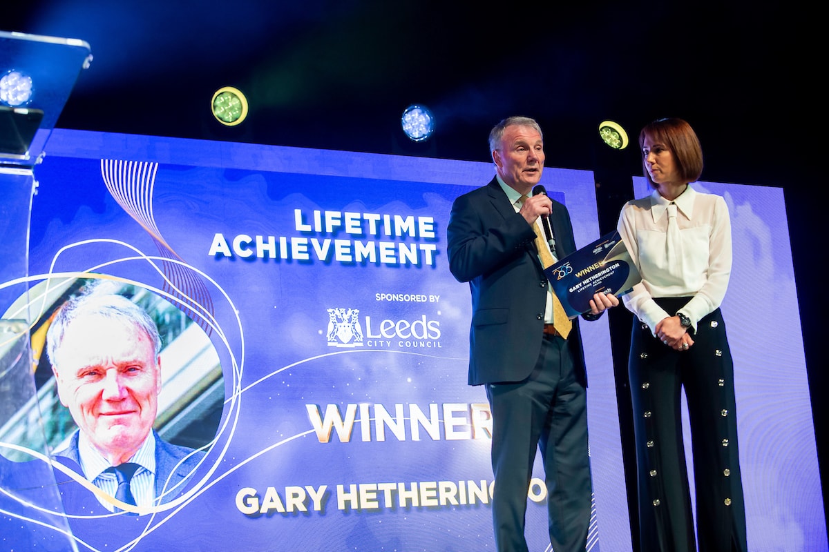 Awards 2: Leeds Rhinos chief executive Gary Hetherington with sports broadcaster and event co-host Tanya Arnold.