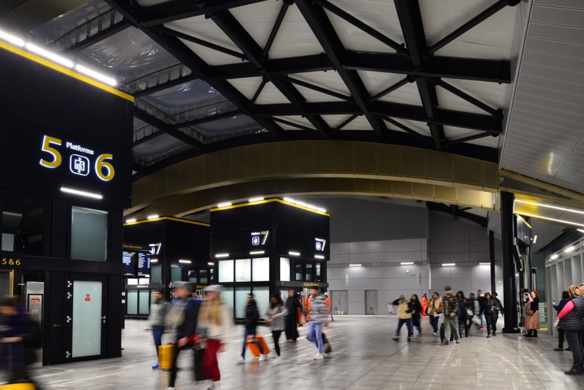 The upgraded Gatwick Airport station opened to passengers on the morning of 21 November 2023 2