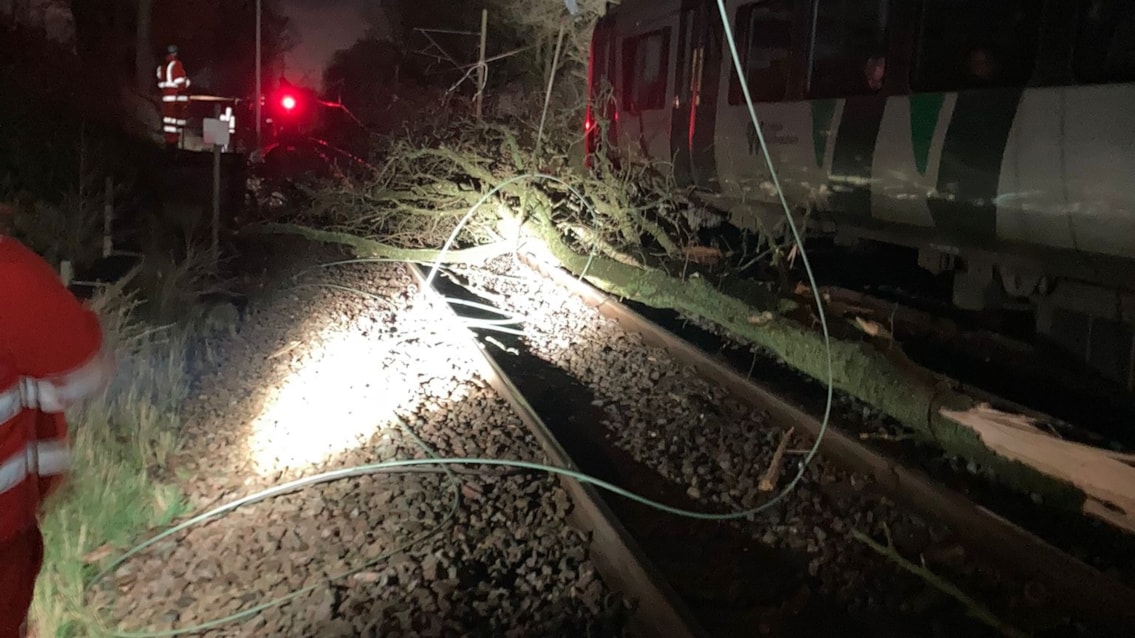 Passengers urged to check before travelling as strong winds cause disruption between Wolverhampton and Stafford: Birmingham disruption 2