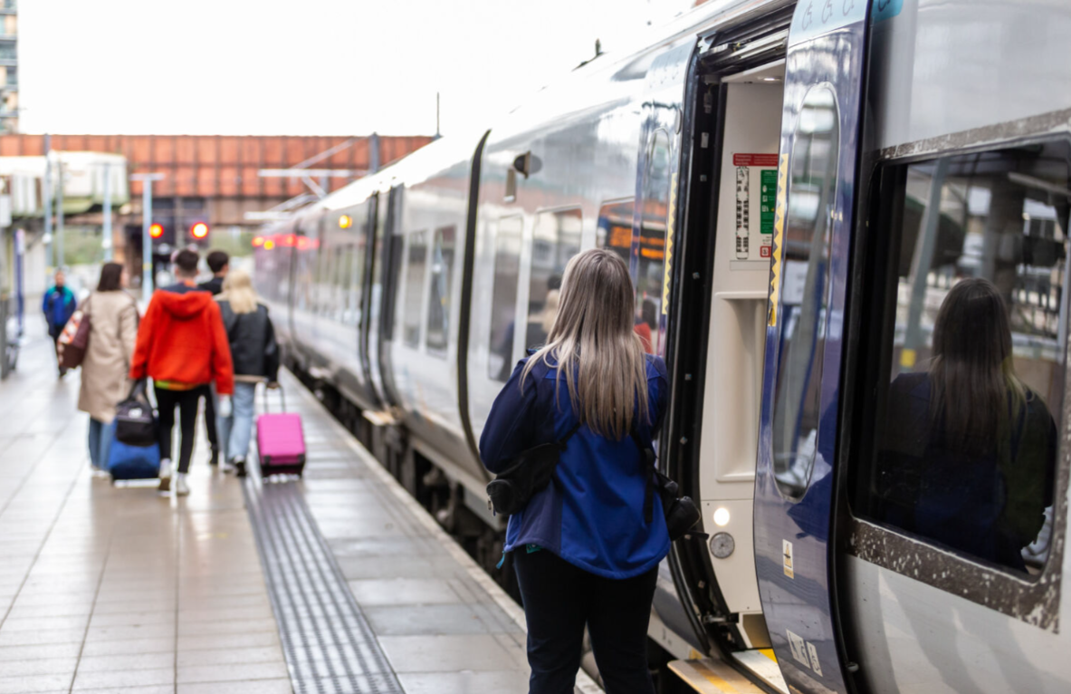 Customers boarding a Northern service