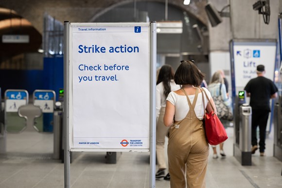TfL Image - TfL Posters re Travelling During Strikes
