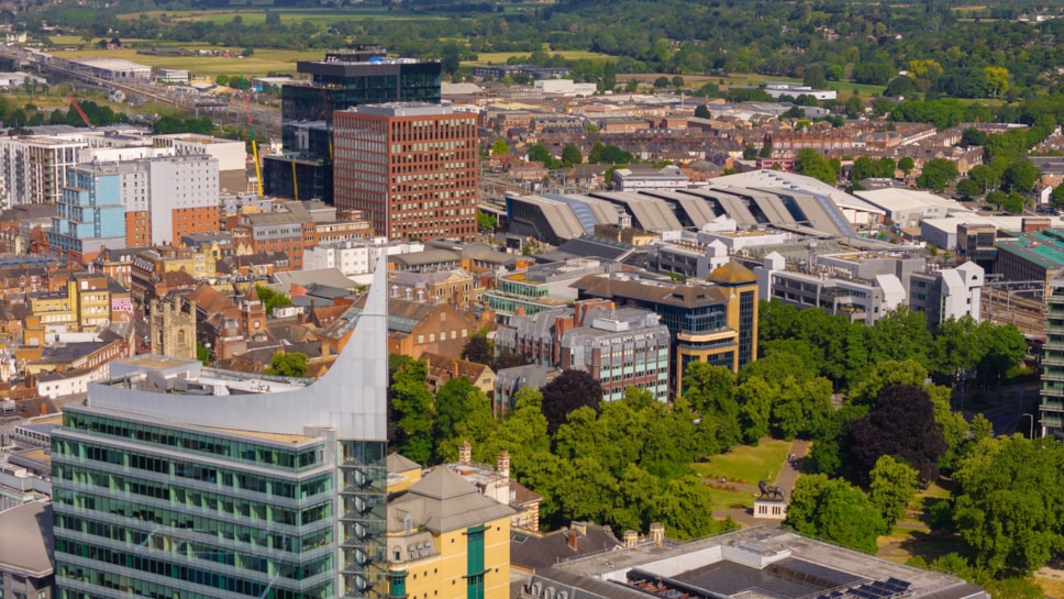Central Reading aerial - The Blade