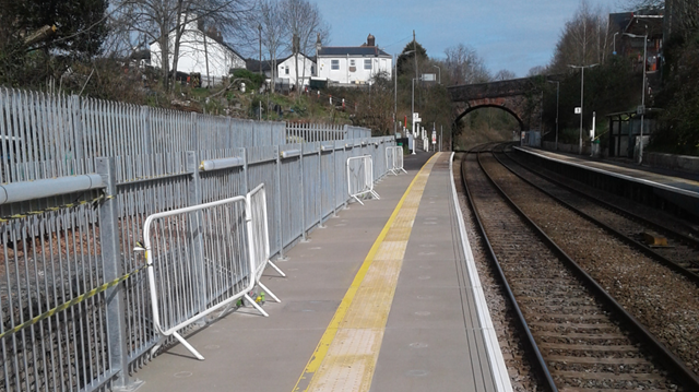 Better train access following platform upgrades at St James Park station: St James station platform extension web