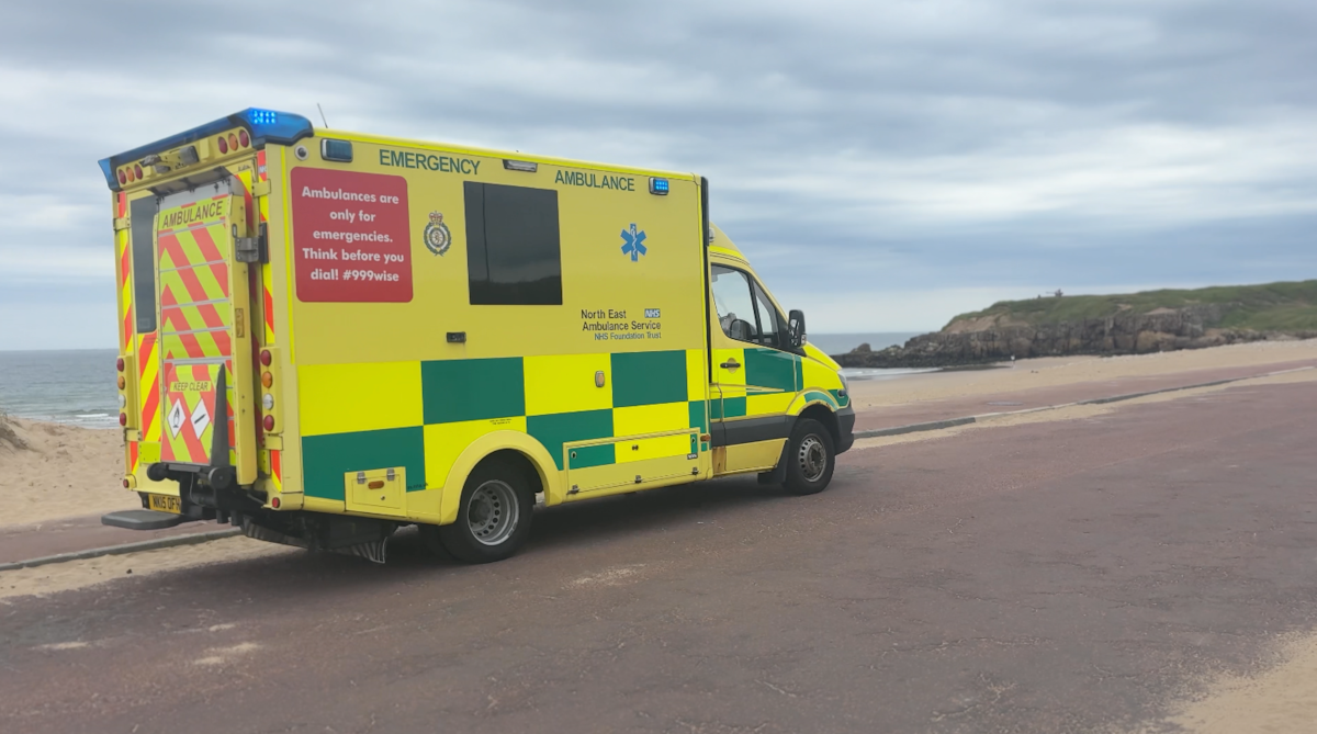Ambulance at South Shields beach