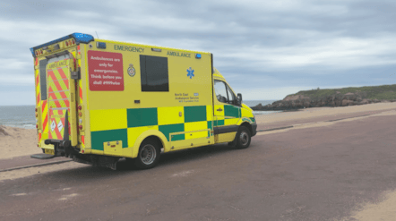 Ambulance at South Shields beach
