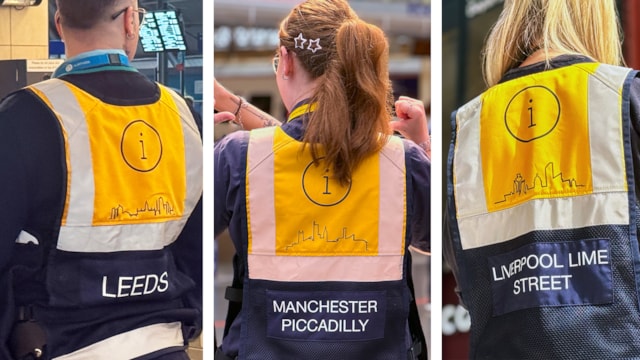 ‘Say hello to yellow’ – unified uniforms for staff at North’s busiest stations: One Team Vests All stations composite-2