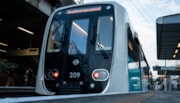 TfL Image - New DLR train at platform: TfL Image - New DLR train at platform