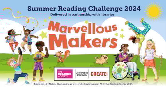 Over 20,000 Herts children to get creative for this year’s Summer Reading Challenge: Summer Reading Challenge 2024 - Marvellous Makers