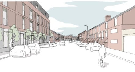 Battle St looking west