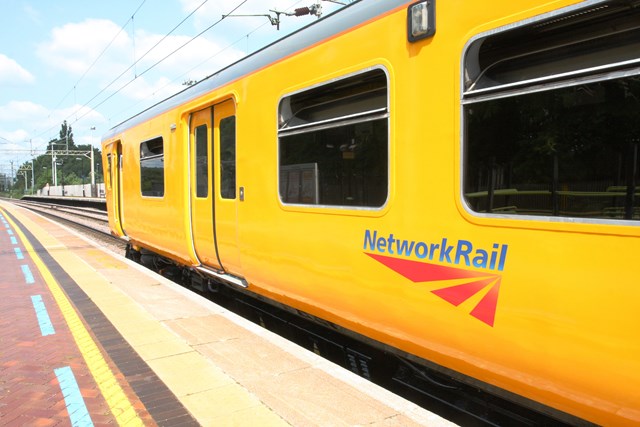 Network Rail’s newest train takes to the rails: Network Rail's ERTMS lab train, 313121, on test at Berkhamstead
