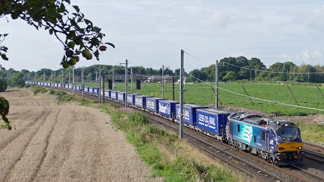 Building back better - Longer trains are delivering for freight customers: tesco train (002)