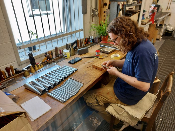 Adopt and organ pipe project: Experts work on the redevelopment of the historic Leeds Town Hall organ.