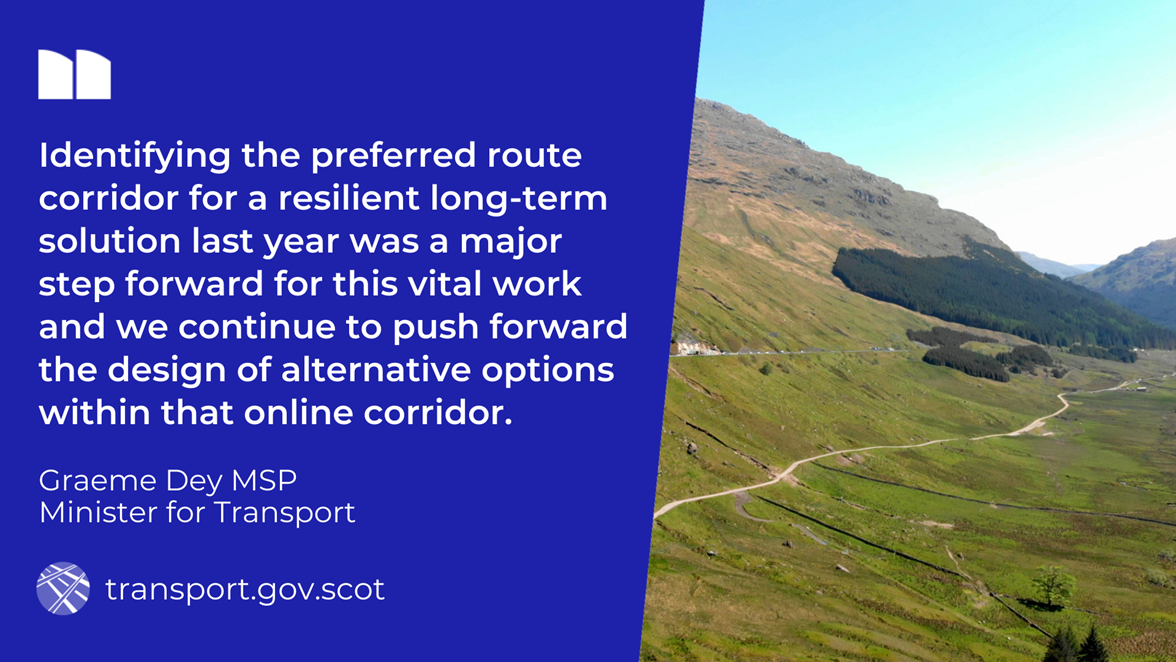 A83 Rest and Be Thankul - GI award Jan 2022 - Transport Scotland quote graphic 