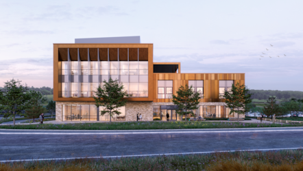 Initial Concept CGI South facing onto Sir Frederick Page Way 