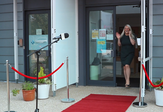Sarah Williams-Martin gets the red-carpet treatment to celebrate her train naming