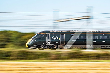 GWR train in motion