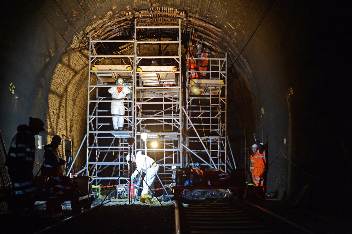 Easter works - repairing Watford tunnel: Easter bank holiday 2015