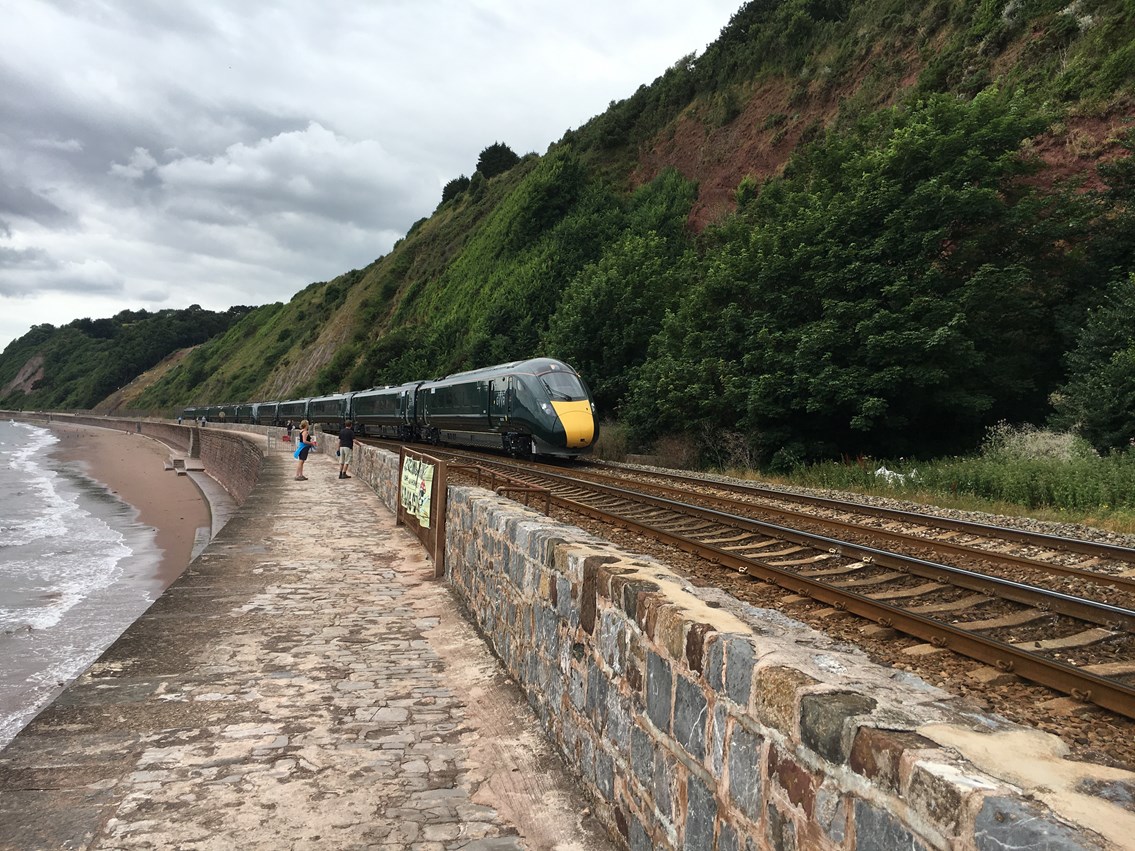 Have your say on proposals to protect section of vital south west rail line bordered by steep cliffs and the sea: IMG 3027
