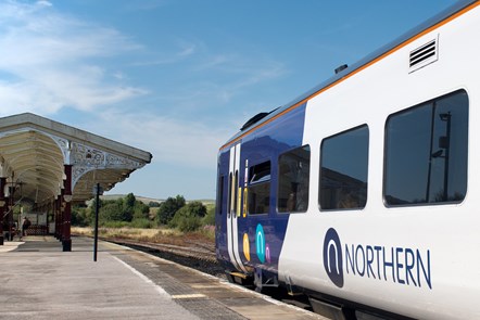 Image shows Northern train at station - July 2023