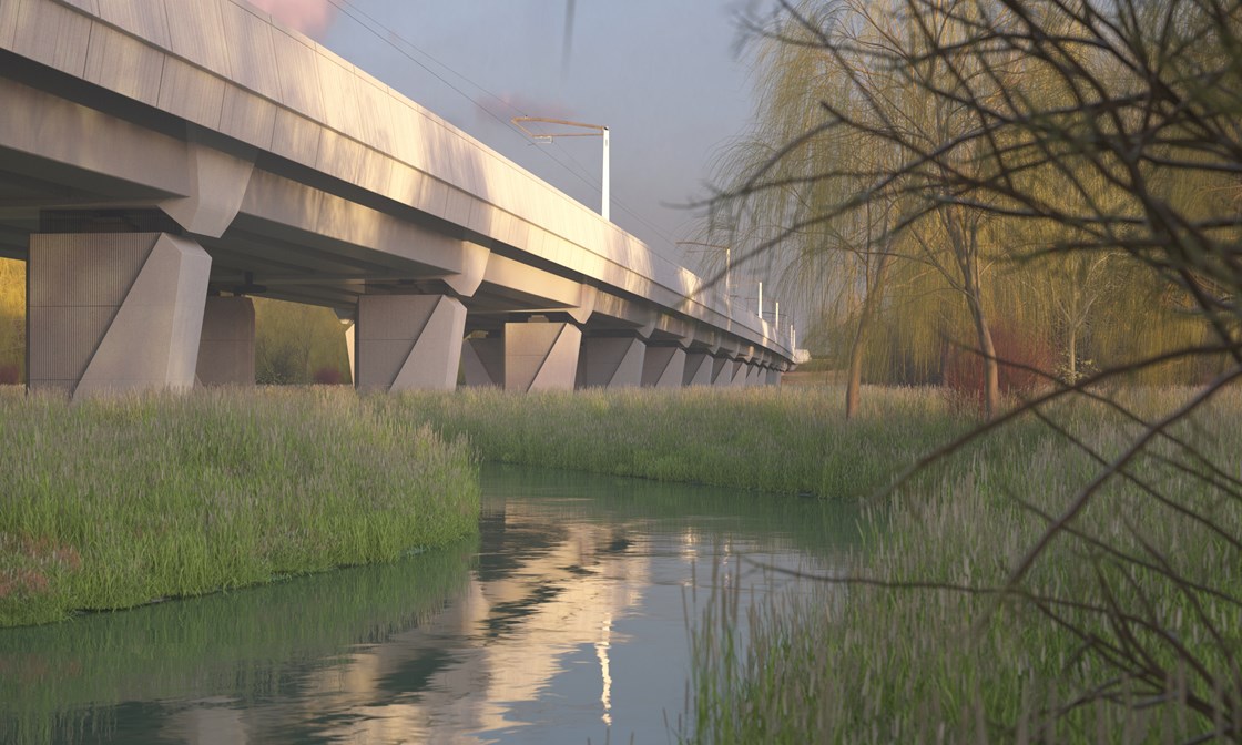 Image showing pier and beam detail on the original design for Edgcote Viaduct