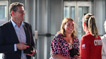Team Wales heroes were given a warm welcome home at the Senedd today (Credit: Matthew Horwood)