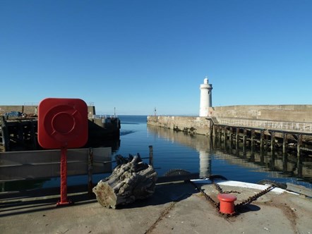 Missing life ring at harbour