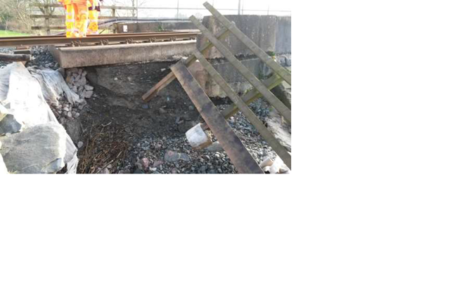 Damage to Conwy Valley line after heavy rainfall