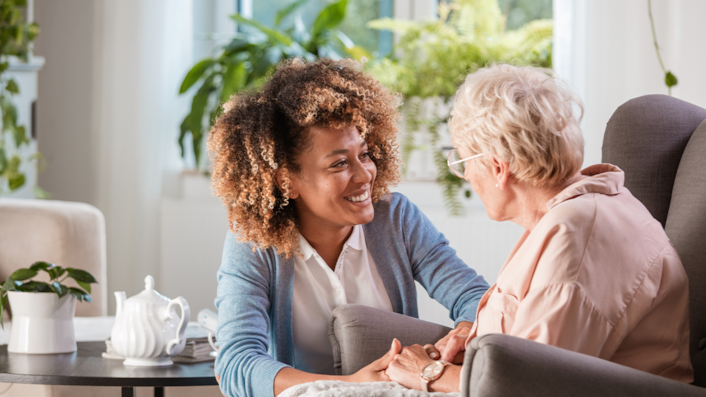 Care worker with older woman (image)