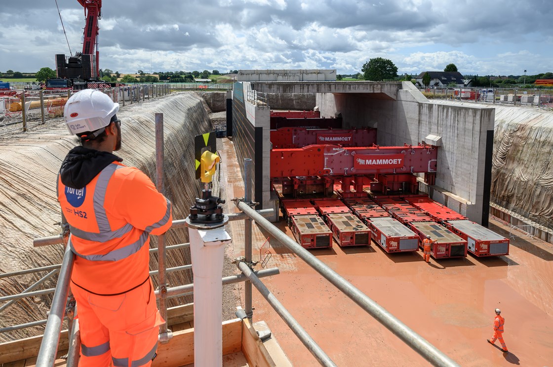 The 6,200 tonne bridge being prepared to be moved