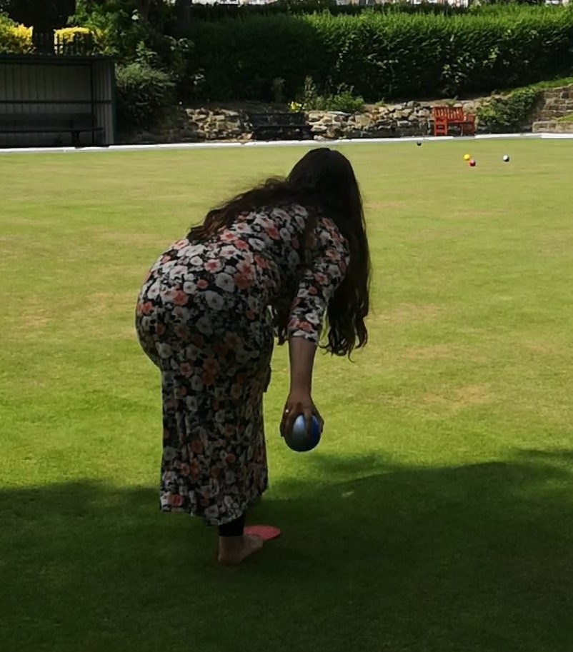 Local green spaces celebrated in Leeds as part of ‘Love Parks Week’: Cllr Arif-Harehills Park Bowling Club.