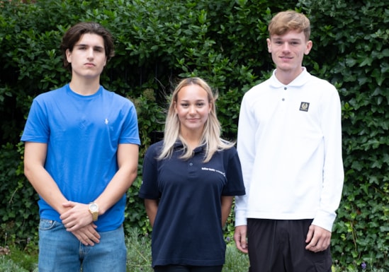 L-R T-Level success for George Spruce, Chelsea Stonach and Jacob White: L-R T-Level success for George Spruce, Chelsea Stonach and Jacob White