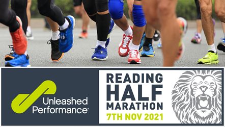 Reading Half Marathon: Reading Half Marathon - runners and logo