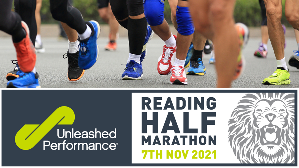 Reading Half Marathon - runners and logo