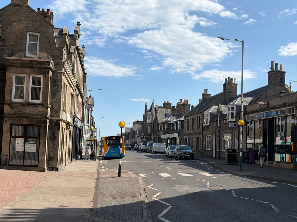 Buckie E. Church Street from Cluny Square