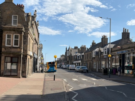 Buckie E. Church Street from Cluny Square