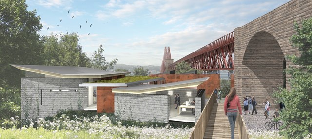 New images released as Forth Bridge Experience takes shape: South Queensferry - external