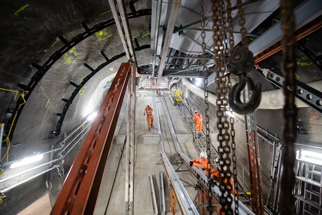 TfL Image - Work taking place as part of the Bank Station Upgrade 2