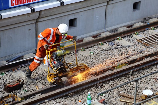 Welding on track