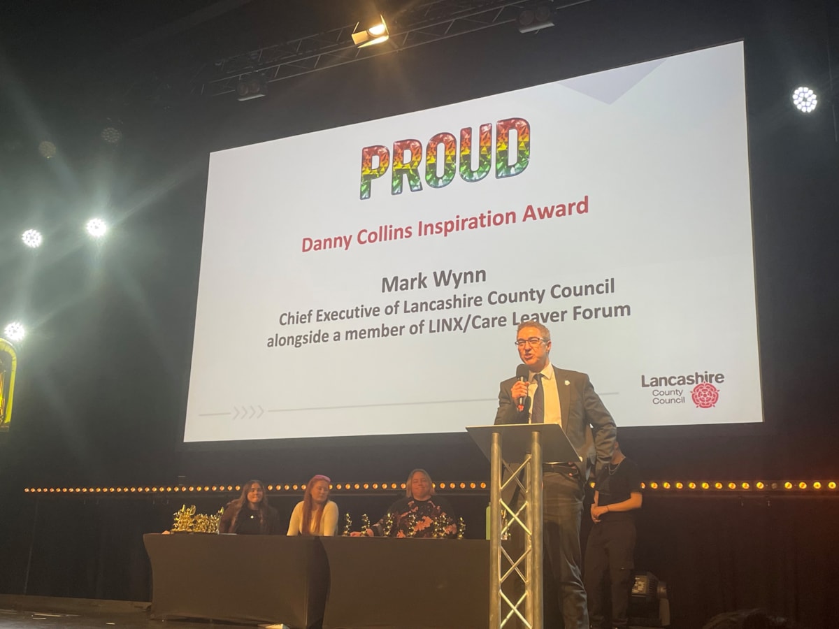 Mark Wynn, Chief Executive of Lancashire County Council speaking at the PROUD Awards 2026.